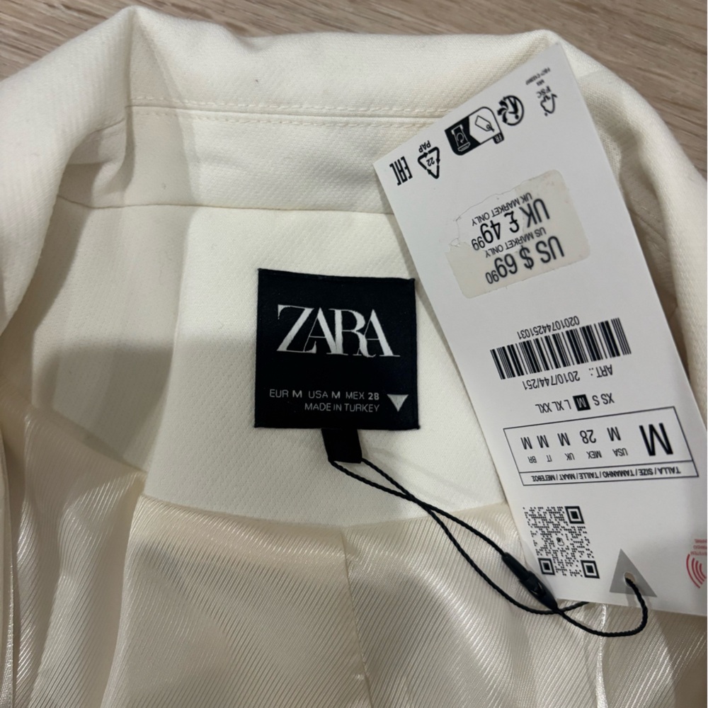 Zara Cream Women's Blazer - Picture 2 of 3